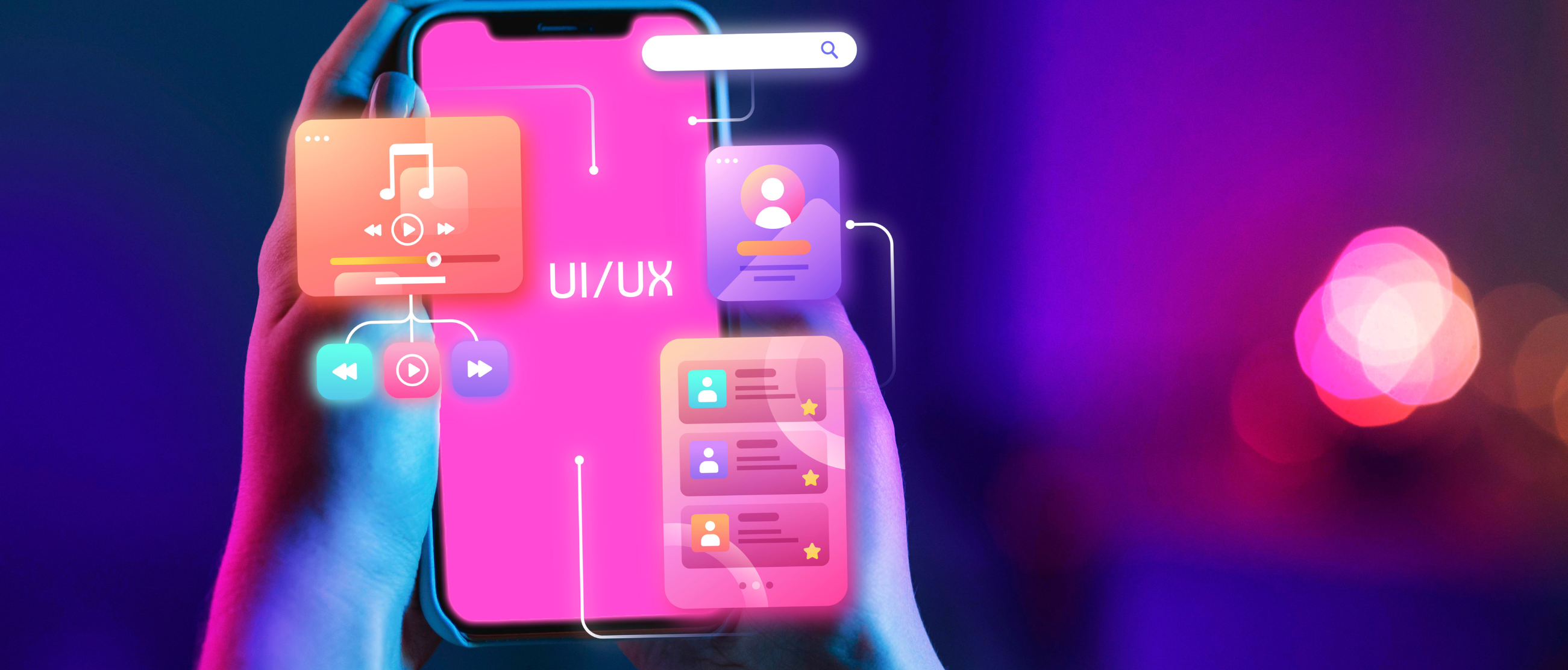 Mobile app UI design and development