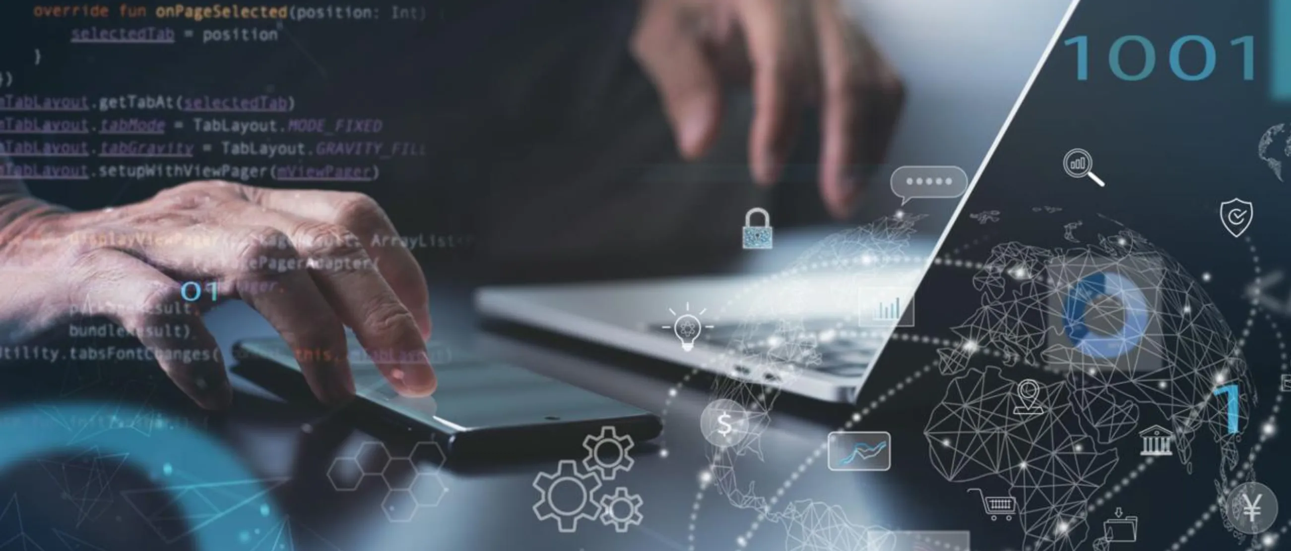 Smart IoT ecosystem connecting devices, cloud platforms, and business applications