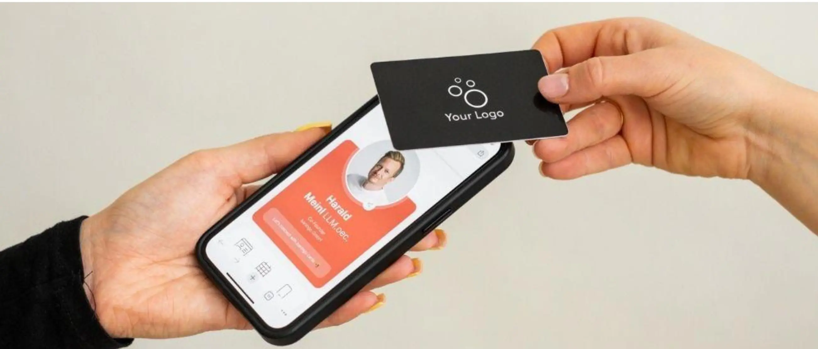 NFC business card for professional networking