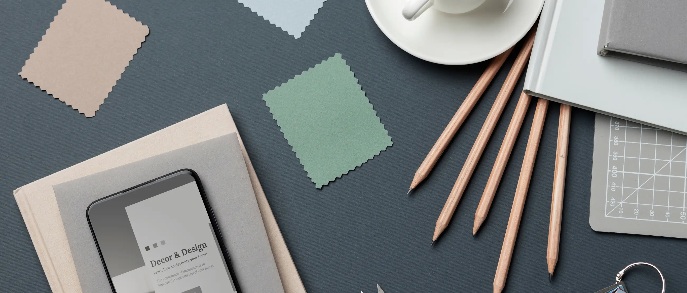 Brand identity mood board with logo concepts and colour palette