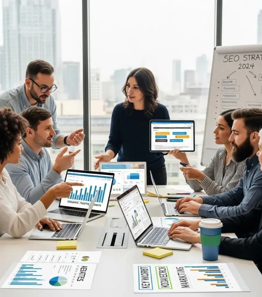 Digital marketing professional working on SEO strategy
